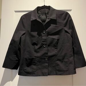 Laura Ashley 100% Cotton Poplin Boxy Oversized Relaxed Fit Cropped Jacket